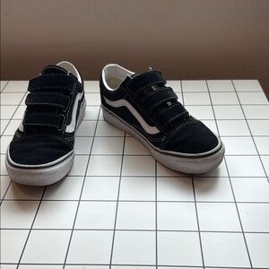 Vans Black and White Old Skool Sneakers with Suede Upper